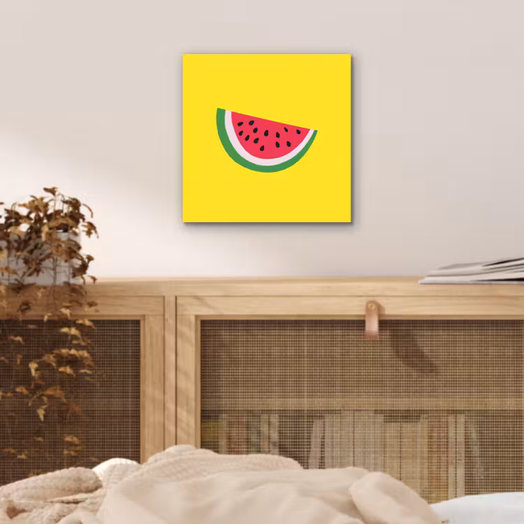 Aluminium schilderij - Fruit - Watermeloen - Geel — 4