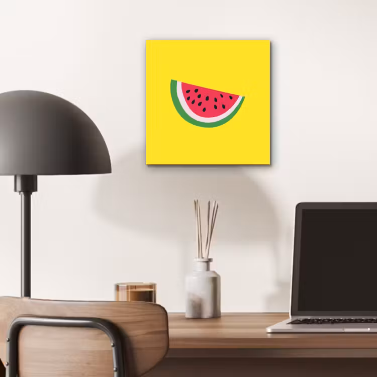 Aluminium schilderij - Fruit - Watermeloen - Geel — 6