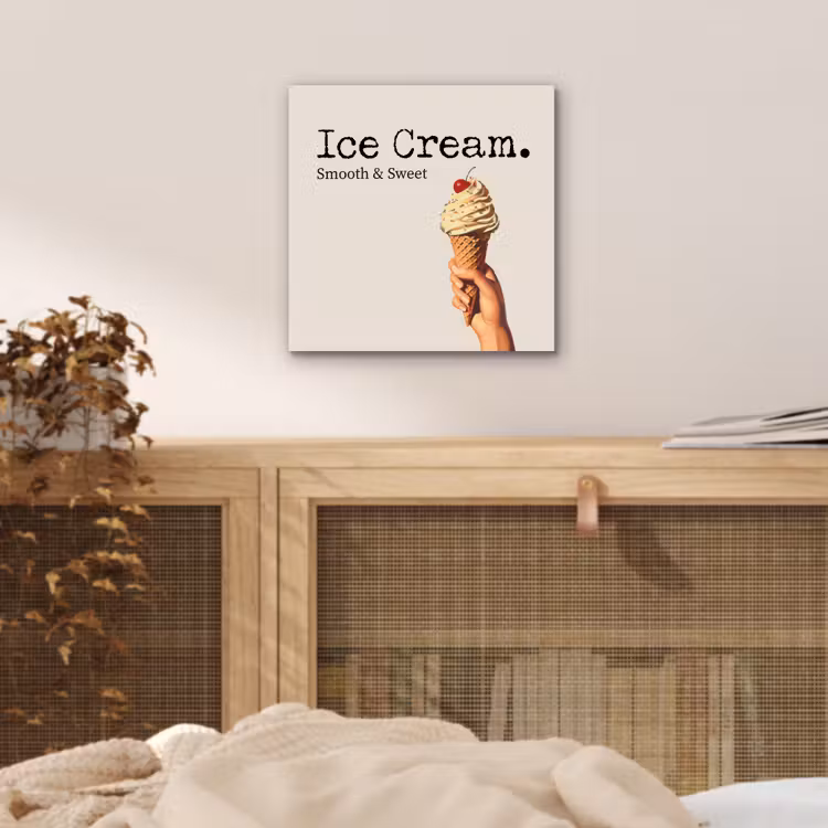 Aluminium schilderij - Ice cream - Softijs - Kleurrijk - Kers — 4