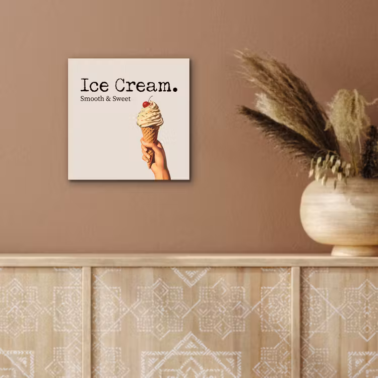 Aluminium schilderij - Ice cream - Softijs - Kleurrijk - Kers — 5