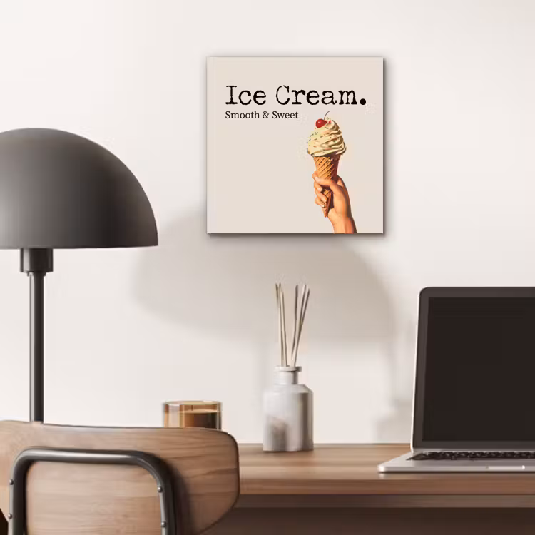 Aluminium schilderij - Ice cream - Softijs - Kleurrijk - Kers — 6
