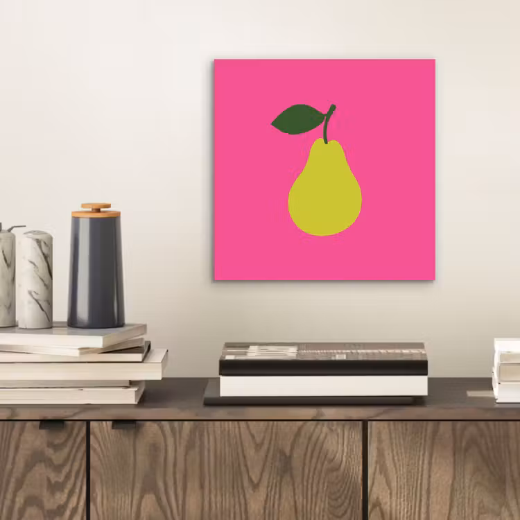 Aluminium schilderij - Illustratie - Fruit - Peer - Groen — 2
