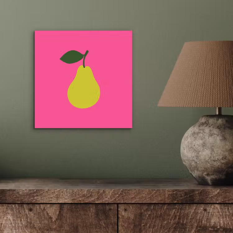 Aluminium schilderij - Illustratie - Fruit - Peer - Groen — 3