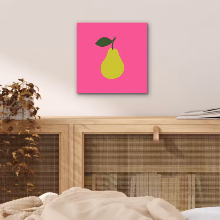 Aluminium schilderij - Illustratie - Fruit - Peer - Groen — 4