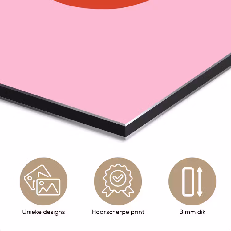 Aluminium schilderij - Kersen - Roze - Illustratie — 7