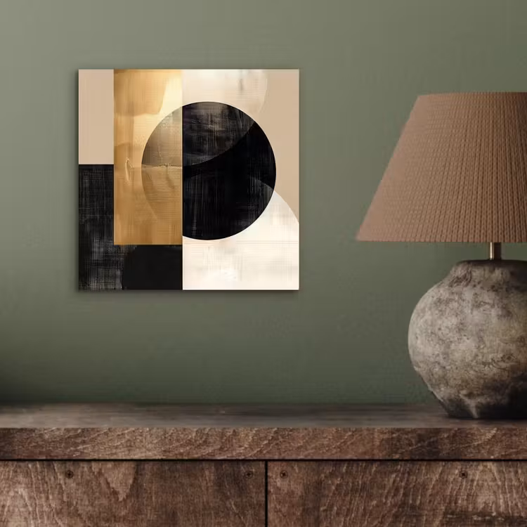 Aluminium schilderij - Abstract - Goud - Zwart - Kunst — 3