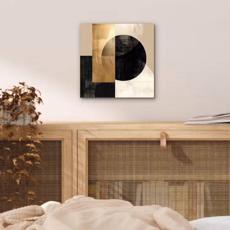 Aluminium schilderij - Abstract - Goud - Zwart - Kunst — 4