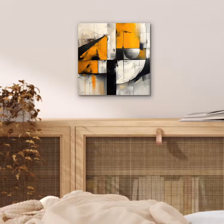 Aluminium schilderij - Geel - Abstract - Modern - Vormen — 4