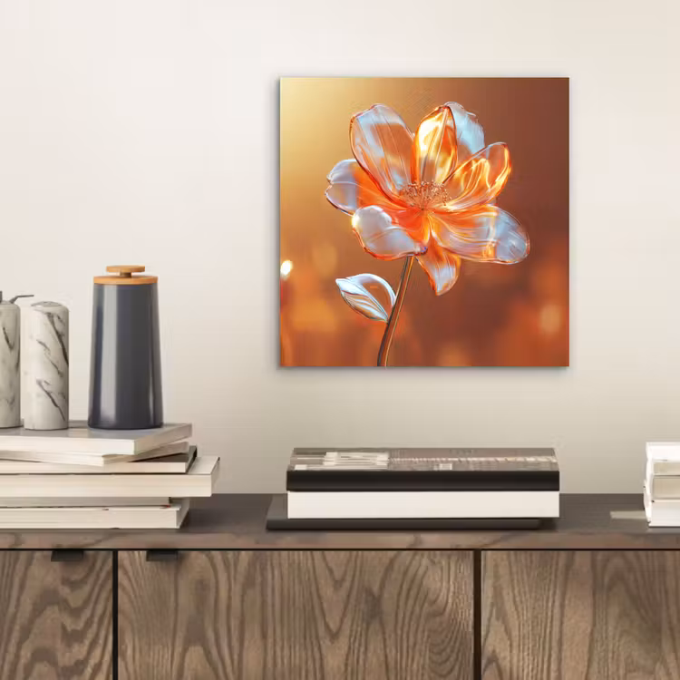 Aluminium schilderij - Glazen - Bloem - Zonlicht — 2
