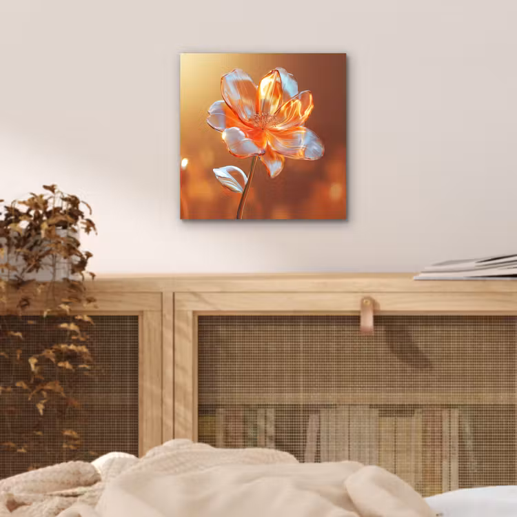 Aluminium schilderij - Glazen - Bloem - Zonlicht — 4