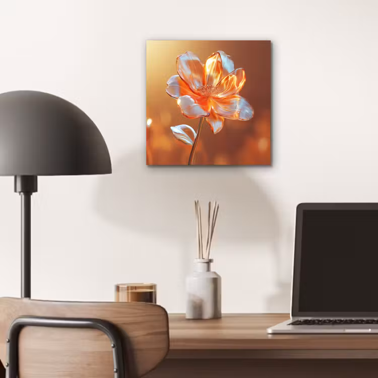Aluminium schilderij - Glazen - Bloem - Zonlicht — 6