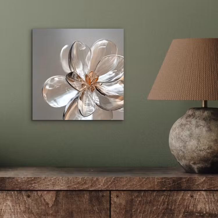 Aluminium schilderij - Bloem - Glazen - Doorzichtig — 3