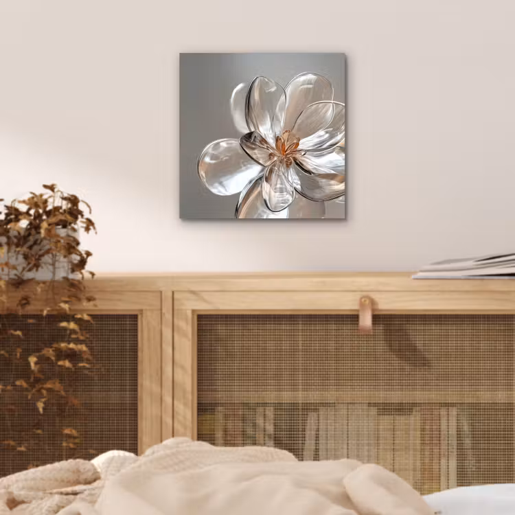 Aluminium schilderij - Bloem - Glazen - Doorzichtig — 4