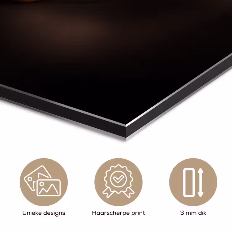 Aluminium schilderij - Black and Gold - Vrouw - Make up — 7