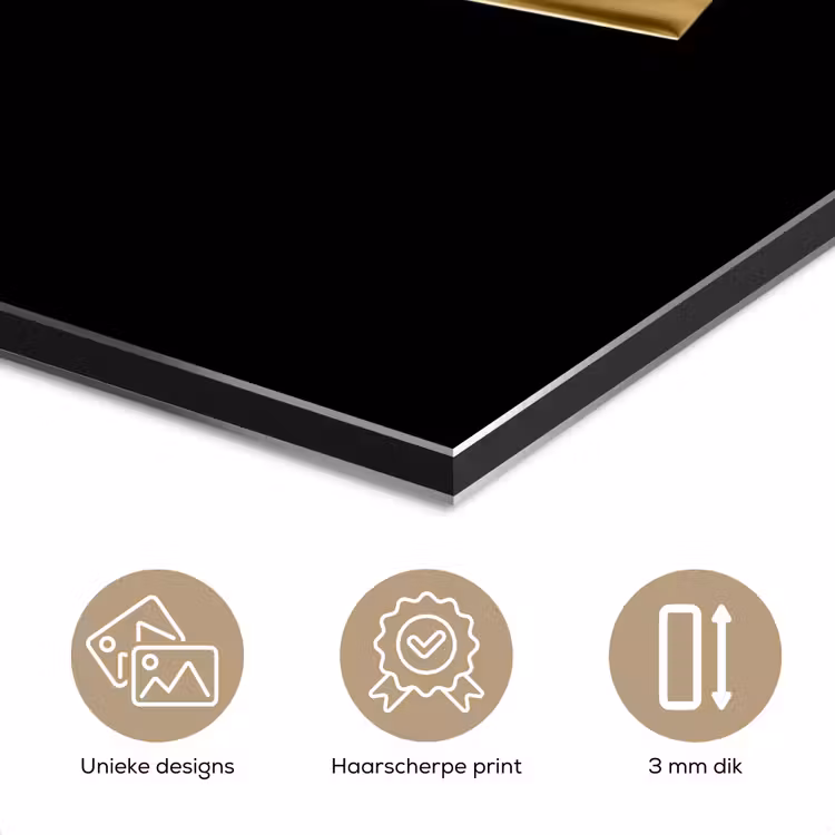 Aluminium schilderij - Friet - Goud - Chrome - Eten — 7