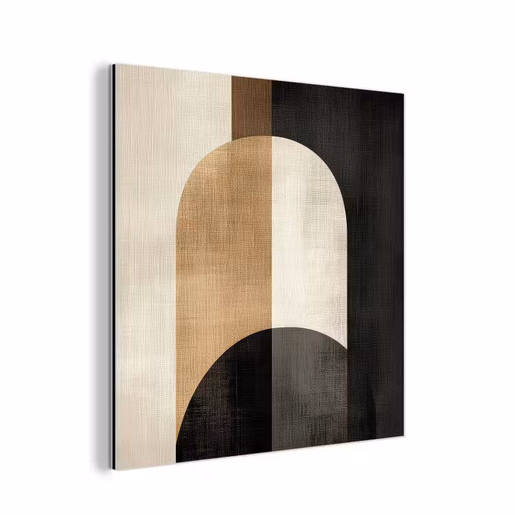Aluminium schilderij - Geometrische - Vormen - Wit — 1