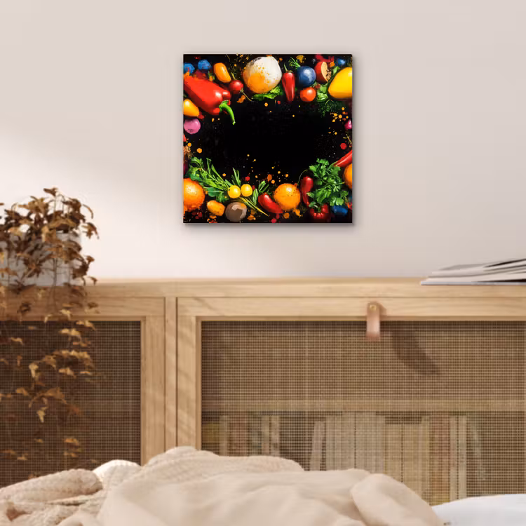 Aluminium schilderij - Groente - Graffiti - Kleurrijk - Koken - Abstract — 4