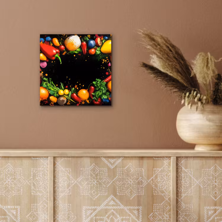 Aluminium schilderij - Groente - Graffiti - Kleurrijk - Koken - Abstract — 5