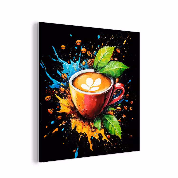 Aluminium schilderij - Koffie - Graffiti - Drinken - Abstract — 1