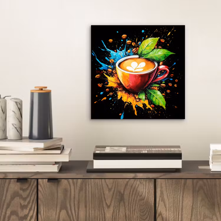 Aluminium schilderij - Koffie - Graffiti - Drinken - Abstract — 2