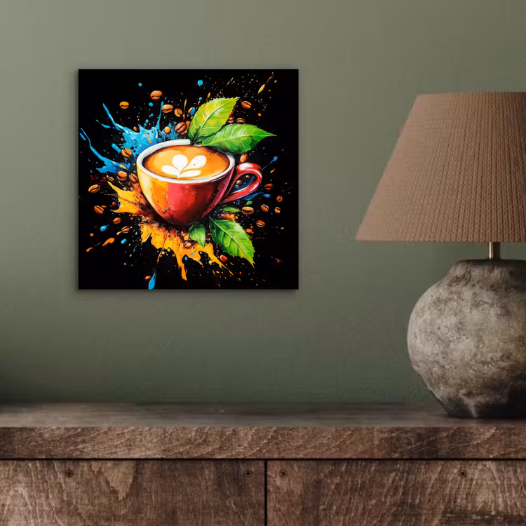 Aluminium schilderij - Koffie - Graffiti - Drinken - Abstract — 3