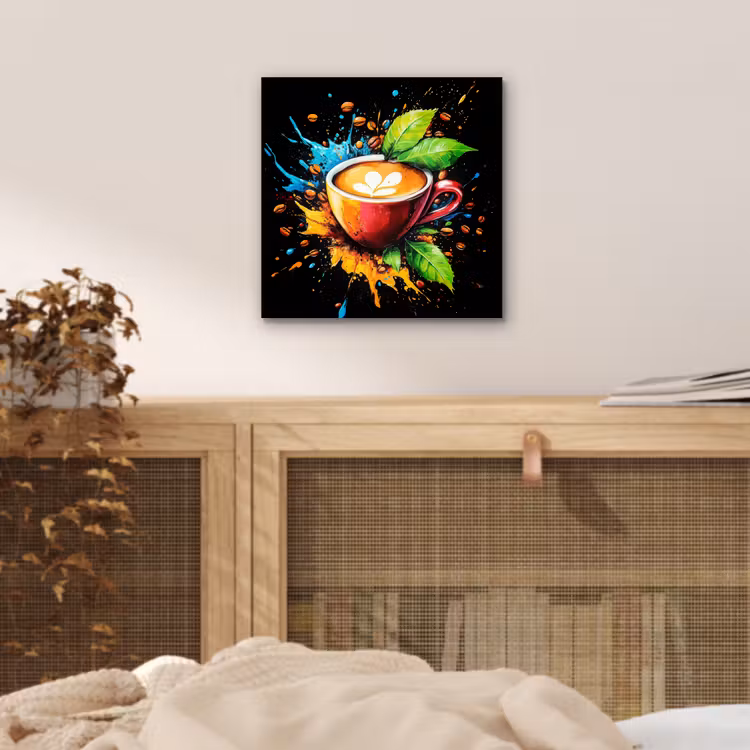Aluminium schilderij - Koffie - Graffiti - Drinken - Abstract — 4
