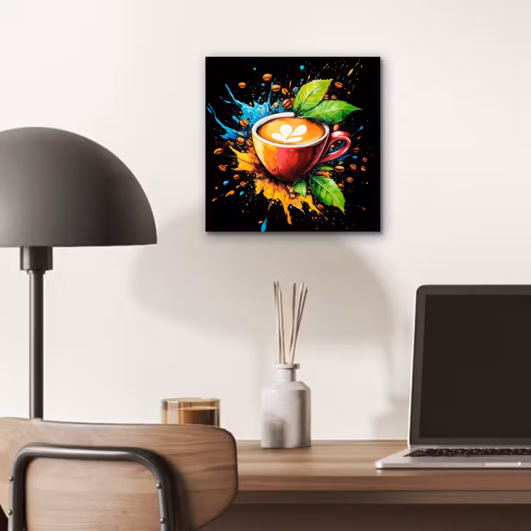 Aluminium schilderij - Koffie - Graffiti - Drinken - Abstract — 6