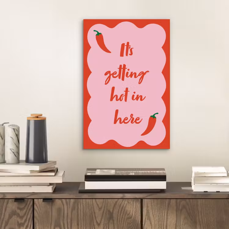 Aluminium schilderij - Chilipeper - Red - Hot - Quotes — 2