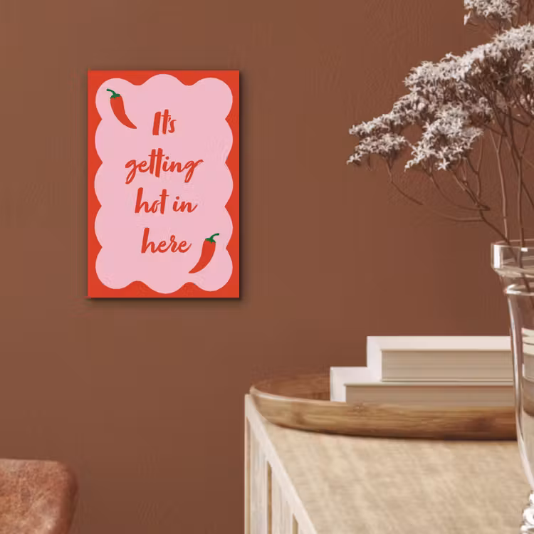 Aluminium schilderij - Chilipeper - Red - Hot - Quotes — 5