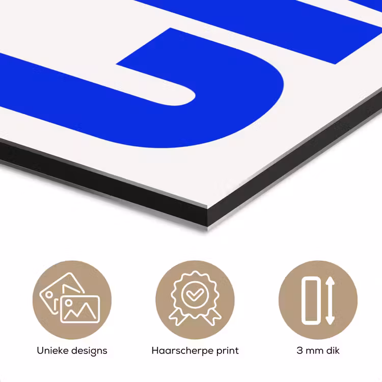 Aluminium schilderij - Ciao - Hoofdletters - Blauw - Minimalistisch — 7