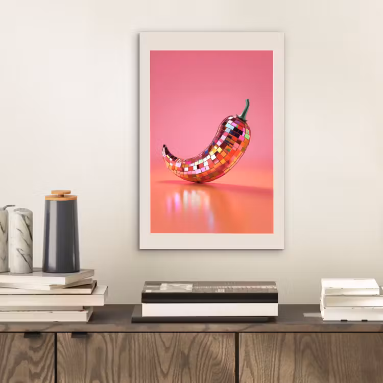 Aluminium schilderij - Disco - Peper - Roze — 2
