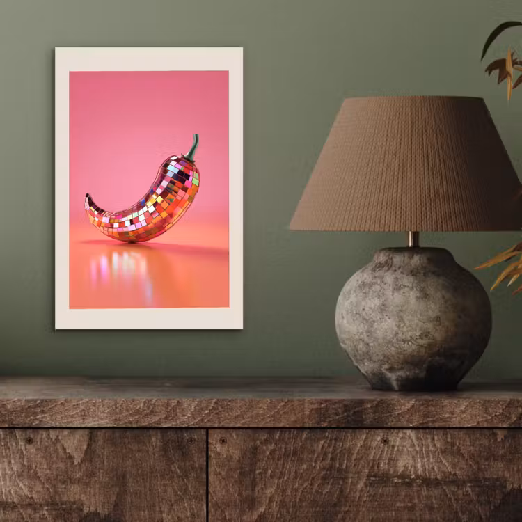 Aluminium schilderij - Disco - Peper - Roze — 3