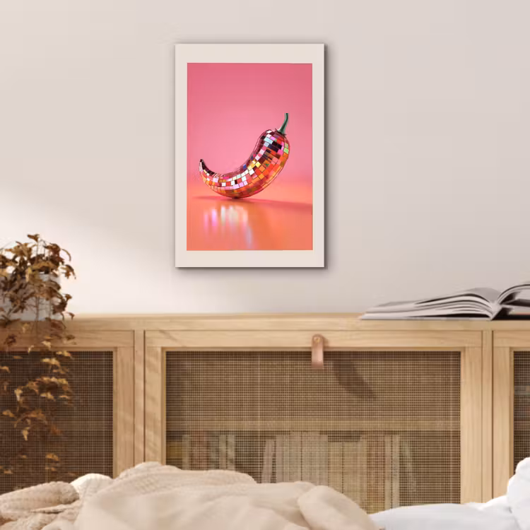 Aluminium schilderij - Disco - Peper - Roze — 4