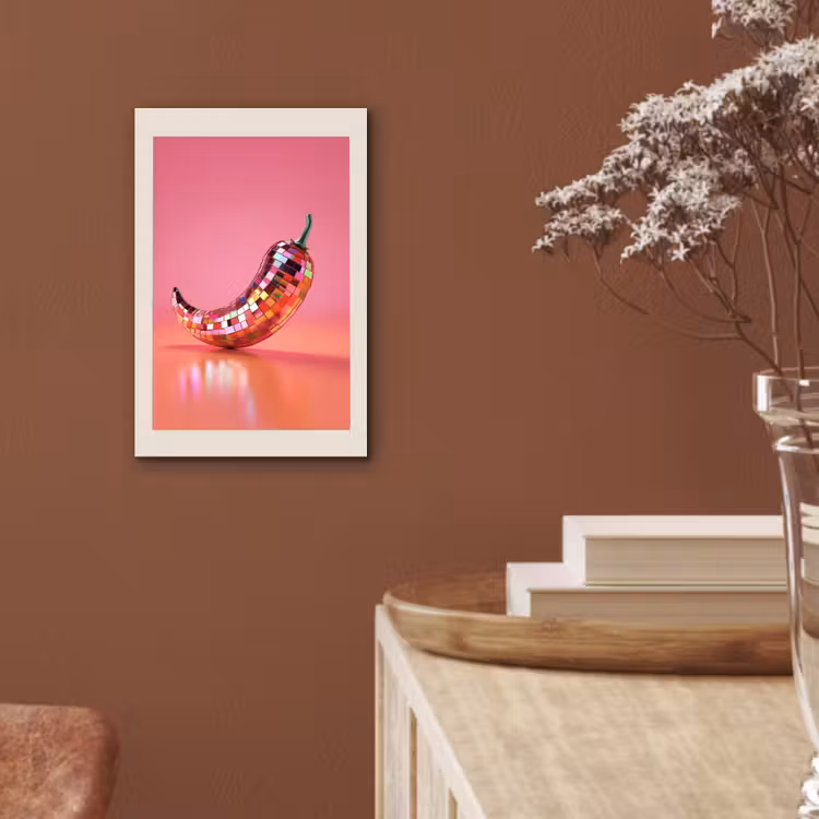 Aluminium schilderij - Disco - Peper - Roze — 5