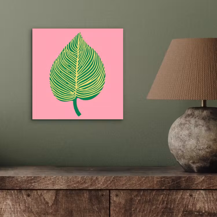 Aluminium schilderij - Illustratie - Blad - Minimalistisch - Groen — 3