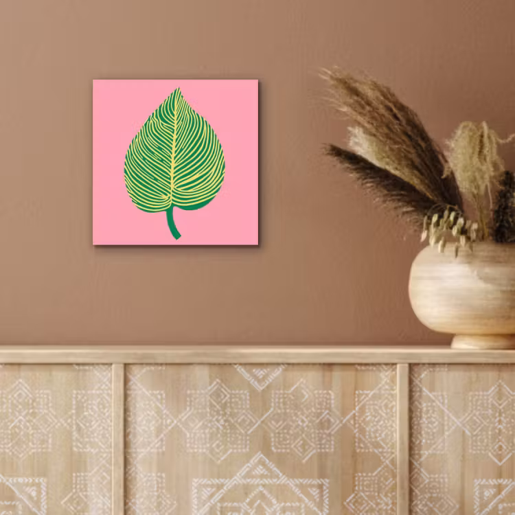 Aluminium schilderij - Illustratie - Blad - Minimalistisch - Groen — 5