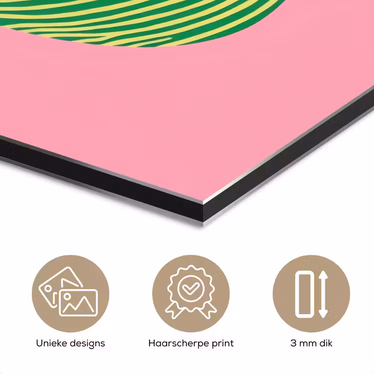 Aluminium schilderij - Illustratie - Blad - Minimalistisch - Groen — 7