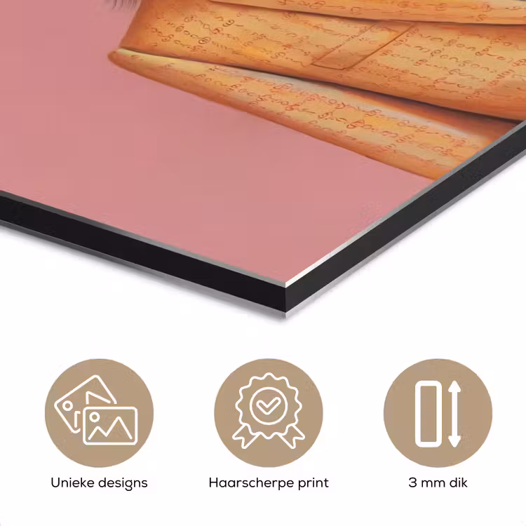 Aluminium schilderij - Leeuw - Pak - Geruit - Bril — 7