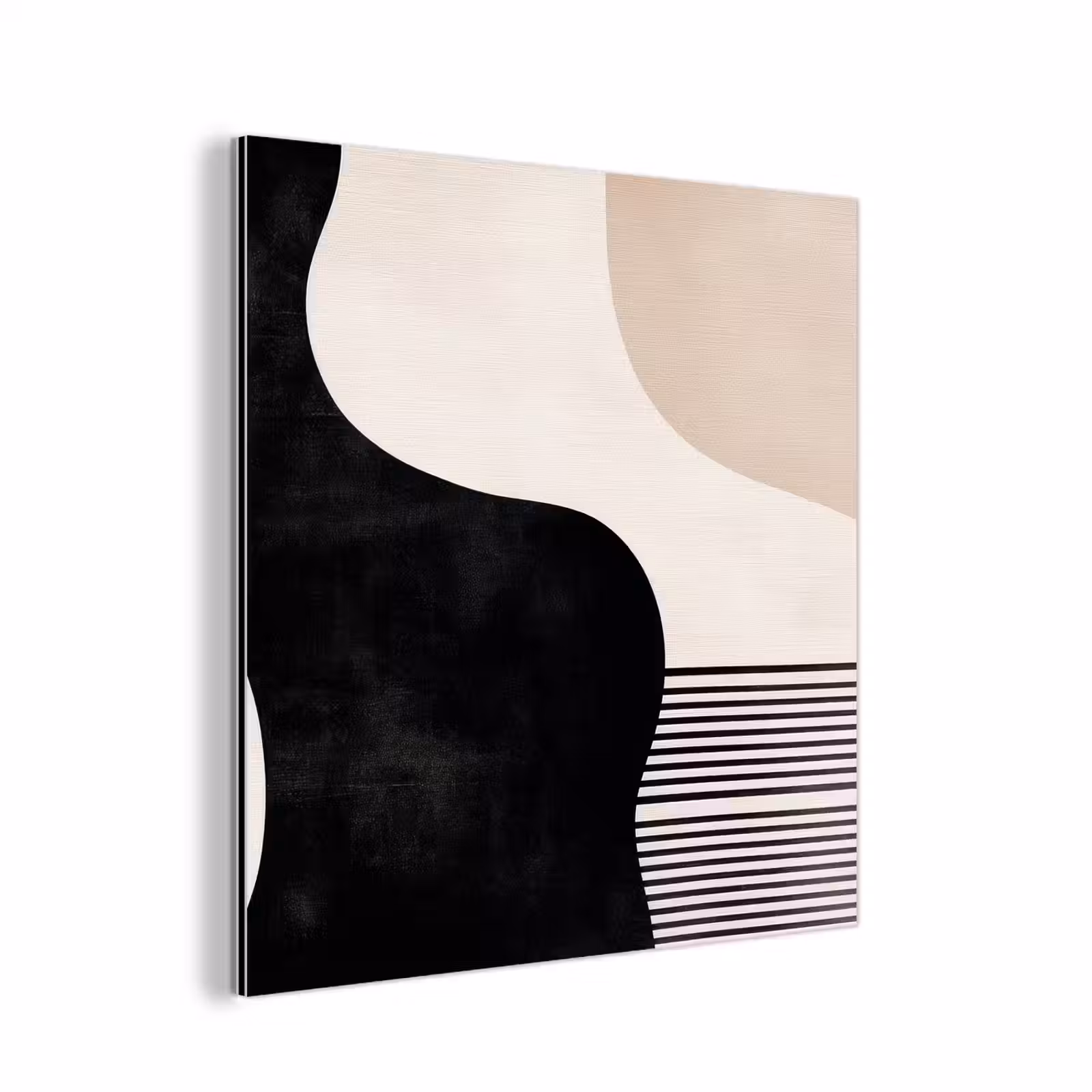 Aluminium schilderij - Abstract - Japandi - Beige - Modern — 1