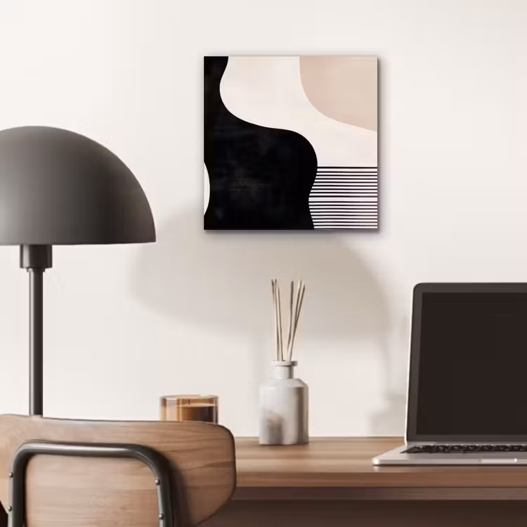 Aluminium schilderij - Abstract - Japandi - Beige - Modern — 6