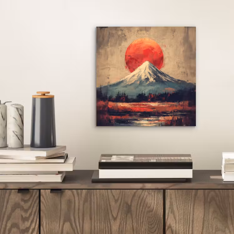 Aluminium schilderij - Bergtop - Sneeuw - Zon — 2