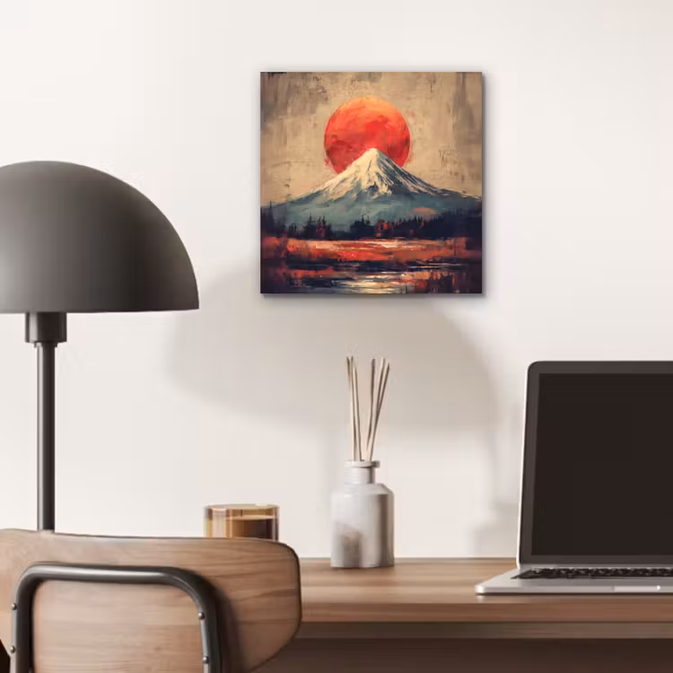 Aluminium schilderij - Bergtop - Sneeuw - Zon — 6