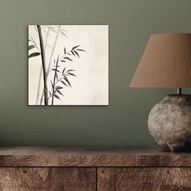 Aluminium schilderij - Japandi - Bamboe - Beige — 3