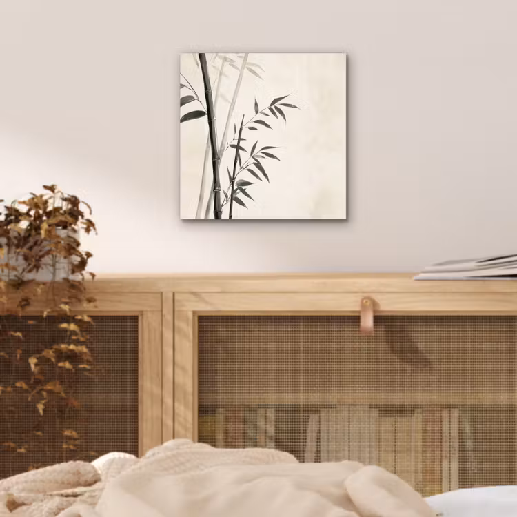 Aluminium schilderij - Japandi - Bamboe - Beige — 4