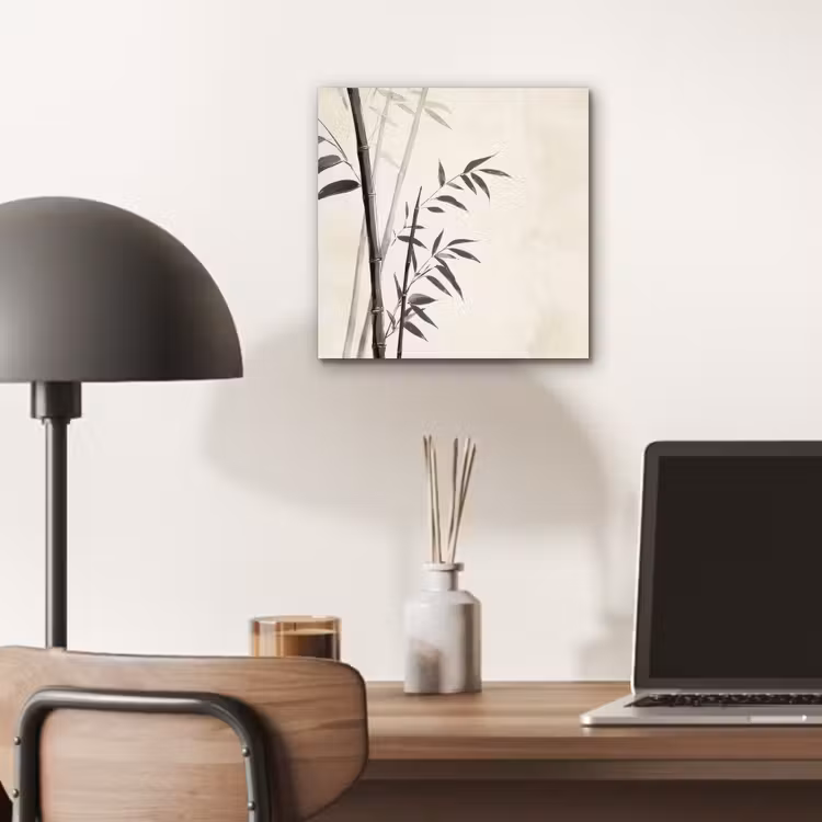 Aluminium schilderij - Japandi - Bamboe - Beige — 6