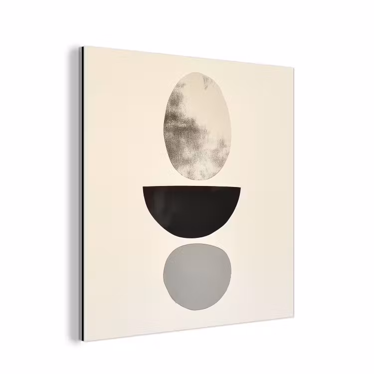Aluminium schilderij - Beige - Japandi - Wabi sabi — 1