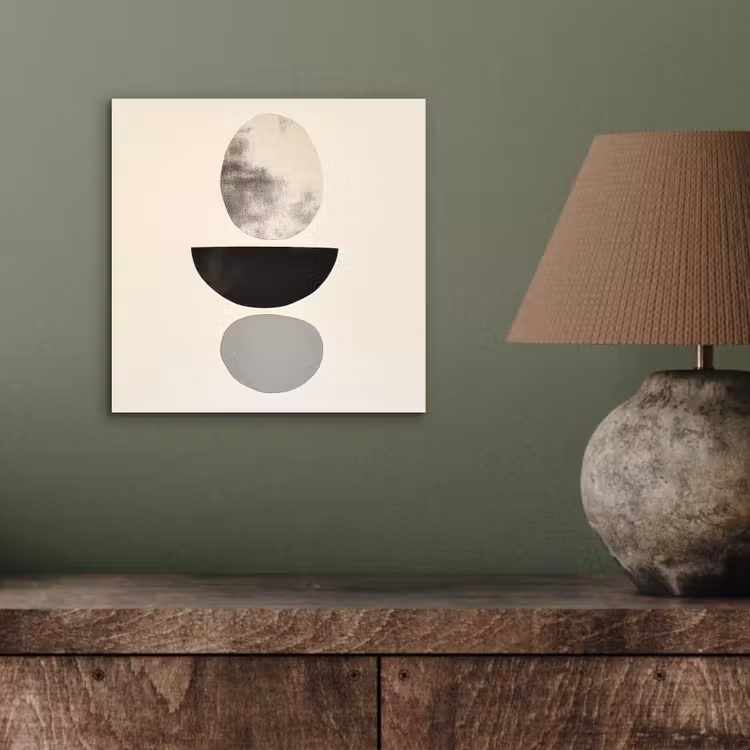 Aluminium schilderij - Beige - Japandi - Wabi sabi — 3