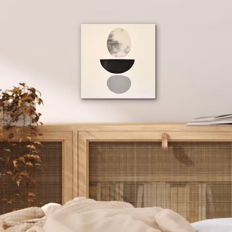 Aluminium schilderij - Beige - Japandi - Wabi sabi — 4