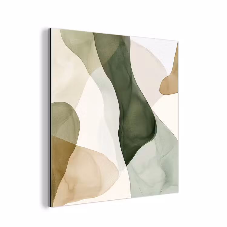 Aluminium schilderij - Japandi - Abstract - Groen — 1