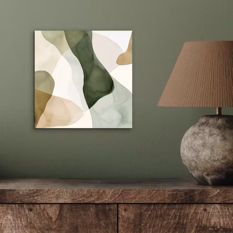 Aluminium schilderij - Japandi - Abstract - Groen — 3
